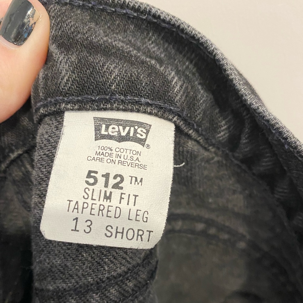 VTG 90s Faded Black Levi’s 512 Slim Fit Tapered Leg - Picture 6 of 7